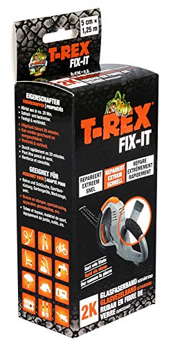 T-Rex Fix-It Glasfaser Reparatur-Set – Wasserdichtes, hitzebeständiges Klebeband zum Reparieren & stabilen Fixieren für innen & außen – 50mm x 1,25m T-Rex Fix-It Glasfaser Reparatur-Set – Wasserdichtes, hitzebeständiges Klebeband zum Reparieren & stabilen Fixieren für innen & außen – 50mm x 1,25m von T-Rex