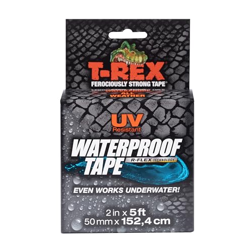 T-Rex Größe des wasserdichten Klebebands: 48 mm x 152 mm, mit R-Flex-Technologie. Ein starkes Klebeband, das unter Wasser funktioniert, versiegelt und repariert Lecks, schwarz. T-Rex Größe des wasserdichten Klebebands: 48 mm x 152 mm, mit R-Flex-Technologie. Ein starkes Klebeband, das unter Wasser funktioniert, versiegelt und repariert Lecks, schwarz. von T-Rex