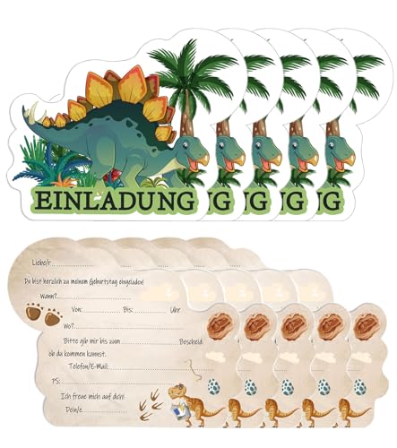 T TAKONE 12 Stück Dino-Einladungskarten für Kindergeburtstag, Dino-Einladungskarten mit Stegosaurus-Design, Partyeinladungen zum Thema Dinosaurier für Jungen und Mädchen T TAKONE 12 Stück Dino-Einladungskarten für Kindergeburtstag, Dino-Einladungskarten mit Stegosaurus-Design, Partyeinladungen zum Thema Dinosaurier für Jungen und Mädchen von T TAKONE