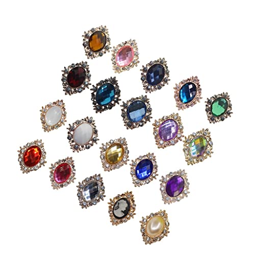 T TOOYFUL 10 er Pack Flatback Strasssteine Flache Rücken Schmucksteine Glitzersteine zum Aufnähen, Gemischt T TOOYFUL 10 er Pack Flatback Strasssteine Flache Rücken Schmucksteine Glitzersteine zum Aufnähen, Gemischt von T TOOYFUL