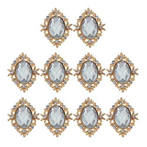 T TOOYFUL 10 er Pack Flatback Strasssteine Flache Rücken Schmucksteine Glitzersteine zum Aufnähen, gold1 T TOOYFUL 10 er Pack Flatback Strasssteine Flache Rücken Schmucksteine Glitzersteine zum Aufnähen, gold1 von T TOOYFUL