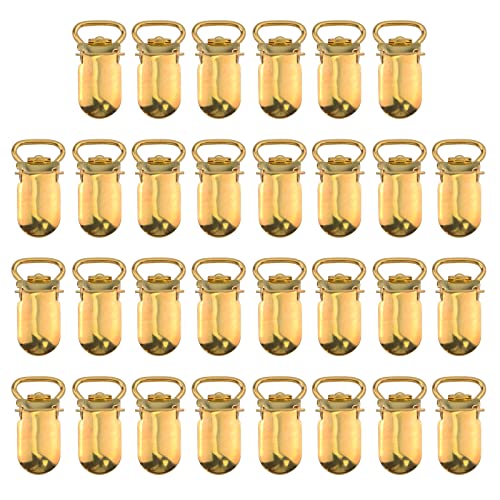 T Tulead Strapsclips, Eisen, goldfarben, Halter, Stoffklammern, 10 mm Innenbreite, 30 Stück, goldfarben, 3 x 1,3 cm T Tulead Strapsclips, Eisen, goldfarben, Halter, Stoffklammern, 10 mm Innenbreite, 30 Stück, goldfarben, 3 x 1,3 cm von T Tulead