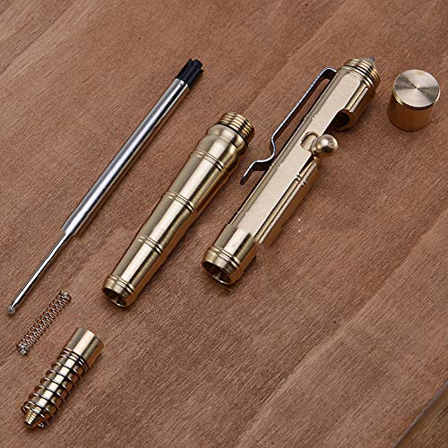 1/2 Stück massiver Messing-Stift mit einziehbaren Ersatzminen und Bolzen-Aktion, tragbarer, zarter 0,5 mm Signatur-Stift, 2 Farben, Kugelschreiber für Büro, Freund, mit Geschenk-Box 1/2 Stück massiver Messing-Stift mit einziehbaren Ersatzminen und Bolzen-Aktion, tragbarer, zarter 0,5 mm Signatur-Stift, 2 Farben, Kugelschreiber für Büro, Freund, mit Geschenk-Box von tooloflife