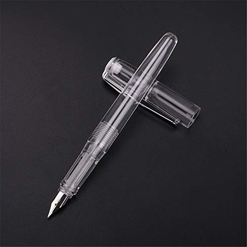 T&F 1 x Spiral-Füllfederhalter mit feiner Spitze, transparent, 0,5 mm von T&F