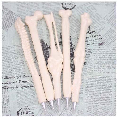 5 x Tintenroller Premium Geschenk Gel schwarze Tinte Stift Neuheit Knochenform Kugelschreiber Student Schreibwaren Werkzeuge von T&F