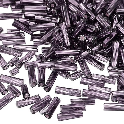 TA-VIGOR 1200 Stück Bohnenpaste, violette Glasperlen, 6 x 1,7 mm, Rohr-Abstandshalter für Schmuckherstellung, DIY-Halsketten, Armbänder, Ohrringe, Perlenhandwerk und Zubehör TA-VIGOR 1200 Stück Bohnenpaste, violette Glasperlen, 6 x 1,7 mm, Rohr-Abstandshalter für Schmuckherstellung, DIY-Halsketten, Armbänder, Ohrringe, Perlenhandwerk und Zubehör von TA-VIGOR