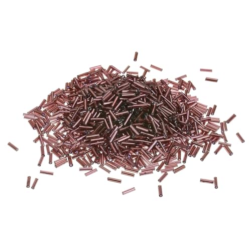 TA-VIGOR 1200 Stück lila Glasperlen 6,8 x 1,8 mm – Rocailles für Schmuckherstellung, Armband, Halskette, Stickerei, DIY Handwerk Perlen von TA-VIGOR