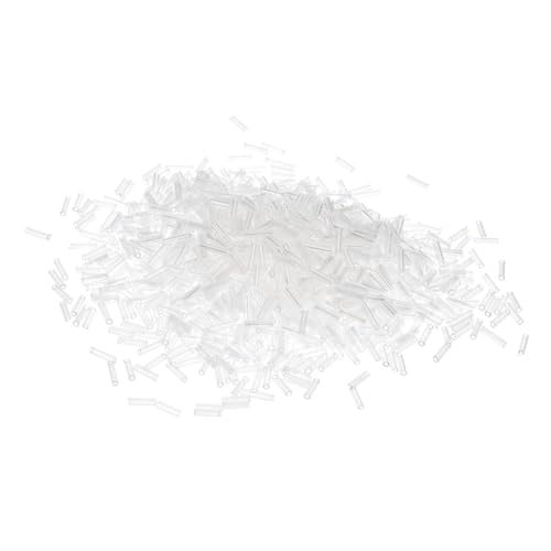 TA-VIGOR 1200 Stück transparente Glasperlen 6,8 x 1,8 mm – Rocailles für Schmuckherstellung, Armband, Halskette, Stickerei, DIY Handwerk Perlen von TA-VIGOR
