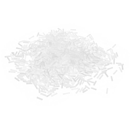 TA-VIGOR 1200 Stück weiße Glasperlen 6,8 x 1,8 mm – Rocailles für Schmuckherstellung, Armband, Halskette, Stickerei, DIY Handwerk Perlen von TA-VIGOR