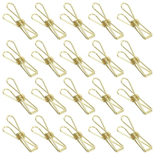 TA-VIGOR 50 Stück Metalldraht-Hohlklammern, 32 mm, Mini-Binder-Papierklemme, Mehrzweck-Büroklammern, Versiegelung von Rechnungen, Papierhalter für Kleidung, Rechnungen, Papier, Büro, Heimbedarf, Gold TA-VIGOR 50 Stück Metalldraht-Hohlklammern, 32 mm, Mini-Binder-Papierklemme, Mehrzweck-Büroklammern, Versiegelung von Rechnungen, Papierhalter für Kleidung, Rechnungen, Papier, Büro, Heimbedarf, Gold von TA-VIGOR