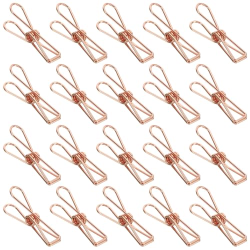 TA-VIGOR 50 Stück Metalldraht-Hohlklammern, 32 mm, niedlich, Mini-Binder-Büroklammern, Rotgold, für Kleidung, Rechnungen, Papier, Bürobedarf TA-VIGOR 50 Stück Metalldraht-Hohlklammern, 32 mm, niedlich, Mini-Binder-Büroklammern, Rotgold, für Kleidung, Rechnungen, Papier, Bürobedarf von TA-VIGOR