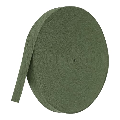 TA-VIGOR Baumwoll-Twillband, 25 mm, 45,7 m, Schrägband, Wimpelband, weiches natürliches Fischgrätenmuster, Gurtband, Rolle zum Nähen, Schneidern, Geschenkverpacken, Basteln, Saphirblau von TA-VIGOR