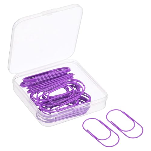 TA-VIGOR Breite Büroklammer, beschichtet, große Clips, Lesezeichen mit Box, 5,1 cm, Violett, für die Organisation von Büro, Zuhause, 30 Stück TA-VIGOR Breite Büroklammer, beschichtet, große Clips, Lesezeichen mit Box, 5,1 cm, Violett, für die Organisation von Büro, Zuhause, 30 Stück von TA-VIGOR