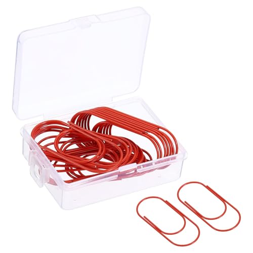 TA-VIGOR Breite Büroklammern, beschichtet, große Clips, Lesezeichen mit Box, 5,1 cm, Rot, für die Organisation von Büro, Zuhause, 20 Stück TA-VIGOR Breite Büroklammern, beschichtet, große Clips, Lesezeichen mit Box, 5,1 cm, Rot, für die Organisation von Büro, Zuhause, 20 Stück von TA-VIGOR