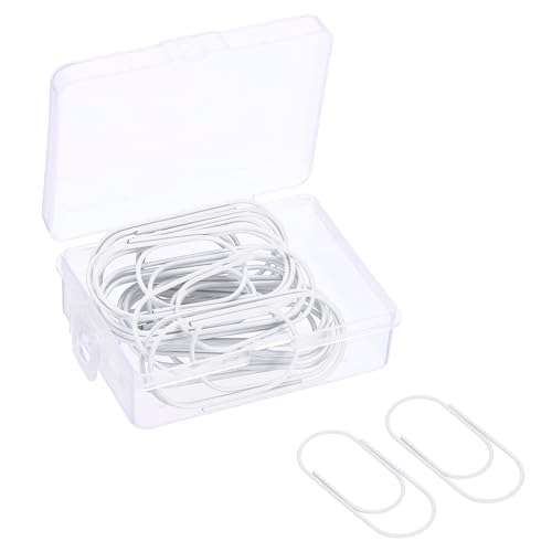 TA-VIGOR Breite Büroklammern, beschichtet, große Clips, Lesezeichen mit Box, 5,1 cm, Weiß, für die Organisation von Büro, Zuhause, 20 Stück TA-VIGOR Breite Büroklammern, beschichtet, große Clips, Lesezeichen mit Box, 5,1 cm, Weiß, für die Organisation von Büro, Zuhause, 20 Stück von TA-VIGOR