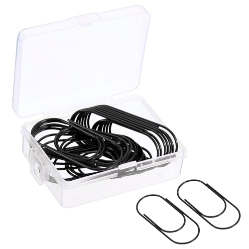 TA-VIGOR Breite Büroklammern, beschichtet, große Clips, Lesezeichen mit Box, 5,1 cm, schwarz, für die Organisation von Büro, Zuhause, 20 Stück TA-VIGOR Breite Büroklammern, beschichtet, große Clips, Lesezeichen mit Box, 5,1 cm, schwarz, für die Organisation von Büro, Zuhause, 20 Stück von TA-VIGOR