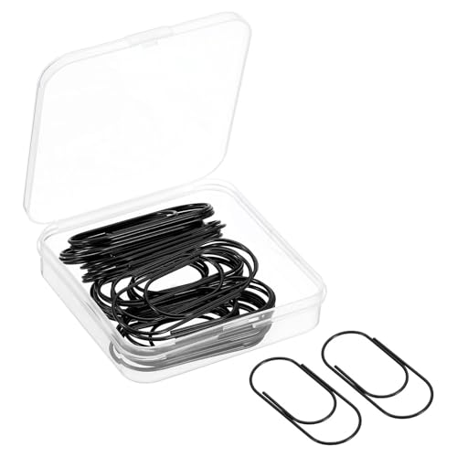 TA-VIGOR Breite Büroklammern, beschichtet, große Clips, Lesezeichen mit Box, 5,1 cm, schwarz, für die Organisation von Büro, Zuhause, 30 Stück TA-VIGOR Breite Büroklammern, beschichtet, große Clips, Lesezeichen mit Box, 5,1 cm, schwarz, für die Organisation von Büro, Zuhause, 30 Stück von TA-VIGOR