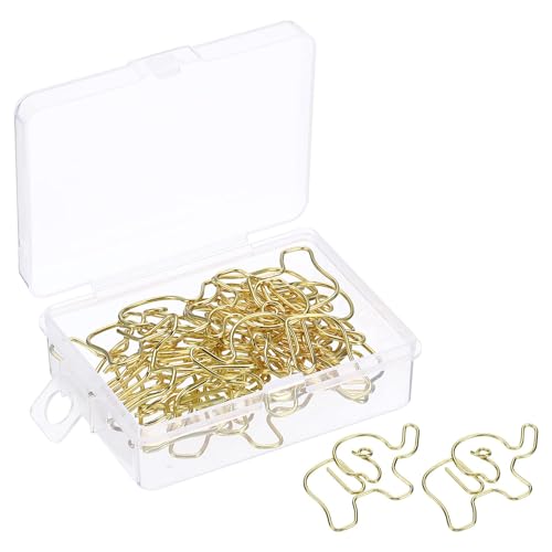 TA-VIGOR Büroklammer Elefant Tierförmige niedliche dekorative lustige Clips Lesezeichen mit Box 3,6 cm Goldton für Organisation Büro Zuhause, 20 Stück TA-VIGOR Büroklammer Elefant Tierförmige niedliche dekorative lustige Clips Lesezeichen mit Box 3,6 cm Goldton für Organisation Büro Zuhause, 20 Stück von TA-VIGOR