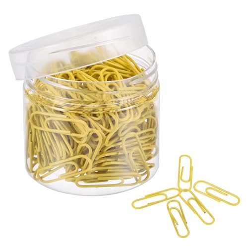 TA-VIGOR Büroklammern, klein, 2,8 cm, vinylbeschichtet, um ein Reißen zu verhindern, Seiten mit Box für die Organisation von Büro, Zuhause, Gelb, 200 Stück TA-VIGOR Büroklammern, klein, 2,8 cm, vinylbeschichtet, um ein Reißen zu verhindern, Seiten mit Box für die Organisation von Büro, Zuhause, Gelb, 200 Stück von TA-VIGOR