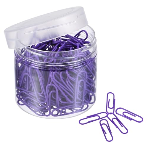 TA-VIGOR Büroklammern, klein, 2,8 cm, vinylbeschichtet, um ein Reißen zu verhindern, Seiten mit Box für die Organisation von Büro, Zuhause, Violett, 200 Stück TA-VIGOR Büroklammern, klein, 2,8 cm, vinylbeschichtet, um ein Reißen zu verhindern, Seiten mit Box für die Organisation von Büro, Zuhause, Violett, 200 Stück von TA-VIGOR