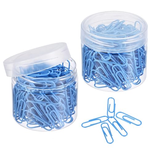 TA-VIGOR Büroklammern, klein, 2,8 cm, vinylbeschichtet, um ein Reißen zu verhindern, Seiten mit Box für die Organisation von Büro und Zuhause, Blau, 400 Stück TA-VIGOR Büroklammern, klein, 2,8 cm, vinylbeschichtet, um ein Reißen zu verhindern, Seiten mit Box für die Organisation von Büro und Zuhause, Blau, 400 Stück von TA-VIGOR