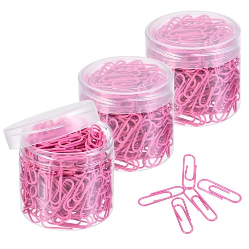 TA-VIGOR Büroklammern, klein, 2,8 cm, vinylbeschichtet, um ein Reißen zu verhindern, Seiten mit Box für die Organisation von Büro und Zuhause, Rosa, 600 Stück TA-VIGOR Büroklammern, klein, 2,8 cm, vinylbeschichtet, um ein Reißen zu verhindern, Seiten mit Box für die Organisation von Büro und Zuhause, Rosa, 600 Stück von TA-VIGOR