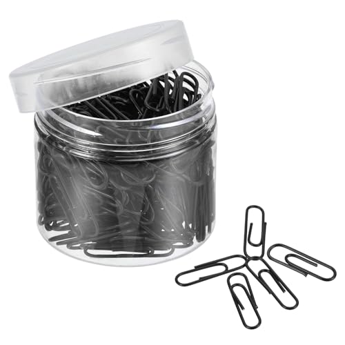 TA-VIGOR Büroklammern, klein, 2,8 cm, vinylbeschichtet, um ein Reißen zu verhindern, Seiten mit Box für die Organisation von Büro und Zuhause, Schwarz, 200 Stück TA-VIGOR Büroklammern, klein, 2,8 cm, vinylbeschichtet, um ein Reißen zu verhindern, Seiten mit Box für die Organisation von Büro und Zuhause, Schwarz, 200 Stück von TA-VIGOR