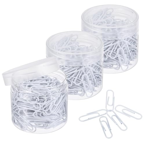 TA-VIGOR Büroklammern, klein, 2,8 cm, vinylbeschichtet, um ein Reißen zu verhindern, Seiten mit Box für die Organisation von Büro und Zuhause, Weiß, 600 Stück TA-VIGOR Büroklammern, klein, 2,8 cm, vinylbeschichtet, um ein Reißen zu verhindern, Seiten mit Box für die Organisation von Büro und Zuhause, Weiß, 600 Stück von TA-VIGOR