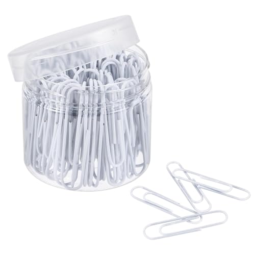 TA-VIGOR Büroklammern, mittelgroß, 5,1 cm, vinylbeschichtet, um ein Reißen zu verhindern, Seiten mit Box für die Organisation von Büro, Zuhause, Weiß, 100 Stück TA-VIGOR Büroklammern, mittelgroß, 5,1 cm, vinylbeschichtet, um ein Reißen zu verhindern, Seiten mit Box für die Organisation von Büro, Zuhause, Weiß, 100 Stück von TA-VIGOR