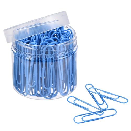 TA-VIGOR Büroklammern, mittelgroß, 5,1 cm, vinylbeschichtet, um ein Reißen zu verhindern, Seiten mit Box für die Organisation von Büro und Zuhause, Blau, 100 Stück TA-VIGOR Büroklammern, mittelgroß, 5,1 cm, vinylbeschichtet, um ein Reißen zu verhindern, Seiten mit Box für die Organisation von Büro und Zuhause, Blau, 100 Stück von TA-VIGOR