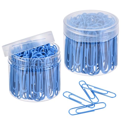 TA-VIGOR Büroklammern, mittelgroß, 5,1 cm, vinylbeschichtet, um ein Reißen zu verhindern, Seiten mit Box für die Organisation von Büro und Zuhause, Blau, 200 Stück TA-VIGOR Büroklammern, mittelgroß, 5,1 cm, vinylbeschichtet, um ein Reißen zu verhindern, Seiten mit Box für die Organisation von Büro und Zuhause, Blau, 200 Stück von TA-VIGOR