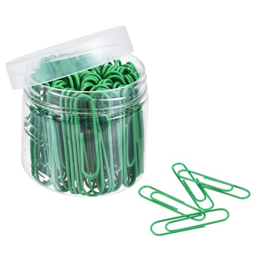 TA-VIGOR Büroklammern, mittelgroß, 5,1 cm, vinylbeschichtet, um ein Reißen zu verhindern, Seiten mit Box für die Organisation von Büro und Zuhause, Grün, 100 Stück TA-VIGOR Büroklammern, mittelgroß, 5,1 cm, vinylbeschichtet, um ein Reißen zu verhindern, Seiten mit Box für die Organisation von Büro und Zuhause, Grün, 100 Stück von TA-VIGOR