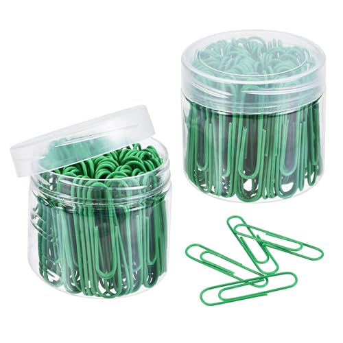 TA-VIGOR Büroklammern, mittelgroß, 5,1 cm, vinylbeschichtet, um ein Reißen zu verhindern, Seiten mit Box für die Organisation von Büro und Zuhause, Grün, 200 Stück TA-VIGOR Büroklammern, mittelgroß, 5,1 cm, vinylbeschichtet, um ein Reißen zu verhindern, Seiten mit Box für die Organisation von Büro und Zuhause, Grün, 200 Stück von TA-VIGOR
