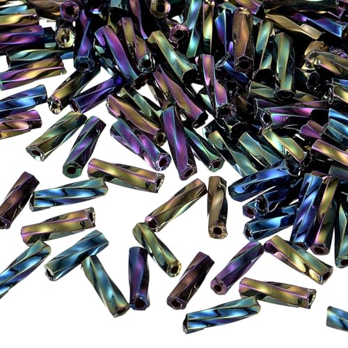 TA-VIGOR Glasperlen in schwarzer Farbe, 6 x 1,7 mm, Abstandshalter für Schmuckherstellung, DIY-Halsketten, Armbänder, Ohrringe, Perlenhandwerk und Zubehör, 1200 Stück von TA-VIGOR