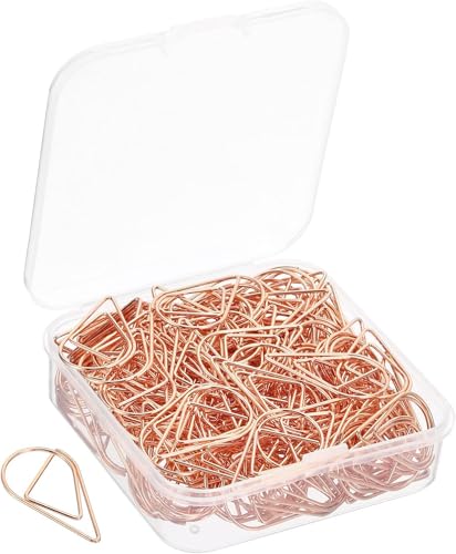 TA-VIGOR Metall-Büroklammern, tropfenförmig, mit Box, 2,5 cm, Roségold, für Bastelarbeiten, Büro, Zuhause, 150 Stück TA-VIGOR Metall-Büroklammern, tropfenförmig, mit Box, 2,5 cm, Roségold, für Bastelarbeiten, Büro, Zuhause, 150 Stück von TA-VIGOR