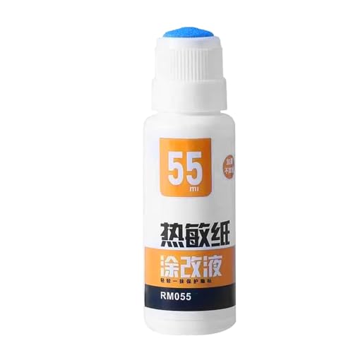 TABSIRAH Korrekturflüssigkeit für Thermopapier, thermisch empfindliche Papierbeseitigungsflüssigkeit, 55 ml/30 ml, tragbare Handschriftenbeseitigungsflüssigkeit für , Mädchen, Teenager von TABSIRAH