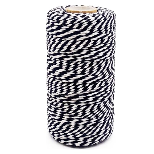 TACHIO 2mm Baumwolle Schnur, 100M Bäckergarn Bäcker Bindfäden Bastelschnur Dekokordel Schnur Perfekt für Garten Bilder Pflanzen Basteln, Schwarz und Weiß TACHIO 2mm Baumwolle Schnur, 100M Bäckergarn Bäcker Bindfäden Bastelschnur Dekokordel Schnur Perfekt für Garten Bilder Pflanzen Basteln, Schwarz und Weiß von TACHIO