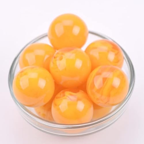 TACOKI Runde Orangenharz Kunststoff Imitiert Bernstein 6mm 8mm 10 Mm 12 Mm 14 Mm 16 Mm 18 Mm 20 Mm 22 Mm 25 Mm 30 Mm 38 Mm Losen Perlen DIY Schmuck 100pcs von TACOKI