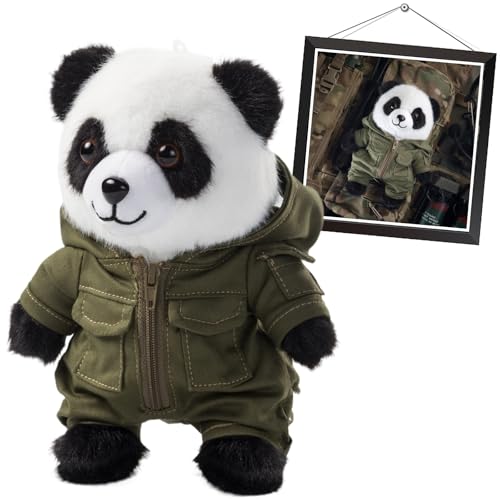 Taktische Panda Anhänger Mit Grüner Kleidung, Militär-Fan Puppen, Spielzeug, Geschenke, Westen/Rucksack-Dekorationen von TACWJDM