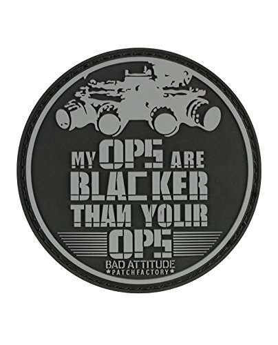 TACWRK My OPS Are Blacker Than Your OPS 3D PCV Rubber Patch mit Klett von TACWRK