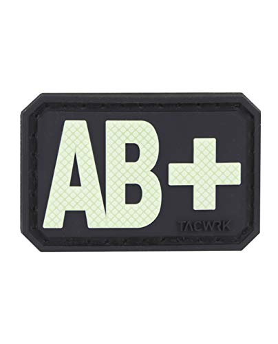 TACWRK Patch Blutgruppe PVC AB+ Glow in the dark von TACWRK
