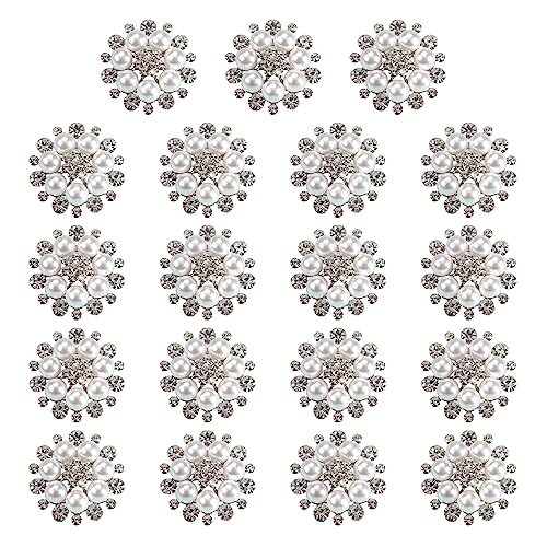 15-teiliges Zubehör für Blumen, Perlen, Zubehör für Perlen, Zubehör für Perlen, Schneeflocken-Perlen (2,7 x 2,7 cm) von TAFACE
