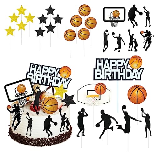 29-teiliges Basketball-Kucheneinsatz-Set, Geburtstagskuchen-Dekoration, Cupcake-Einsätze, gebackene Dessert-Flaggen, geeignet für Geburtstagsfeiern, Basketball-Mottopartys 29-teiliges Basketball-Kucheneinsatz-Set, Geburtstagskuchen-Dekoration, Cupcake-Einsätze, gebackene Dessert-Flaggen, geeignet für Geburtstagsfeiern, Basketball-Mottopartys von TAFACE