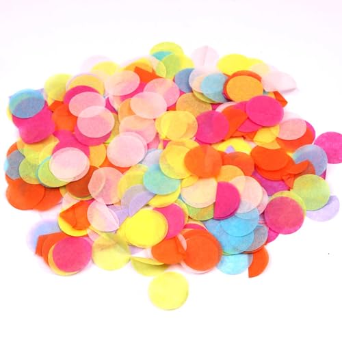 Konfetti, 130 g, Papier-Konfetti, mehrfarbig, Seidenpapier, rund, Konfetti, Konfetti, Tischkonfetti, Weihnachtskonfetti, für Hochzeit, Urlaubsballons, Dekoration für Geburtstagsfeiern von TAFACE