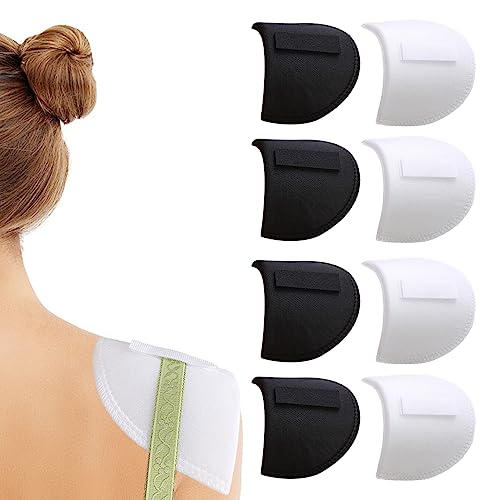 TAFACE 2 Paar weiße Schulterpolster, 2 Paar schwarze Schulterpolster, Schaumstoff-Schulterpolster, abnehmbare Schulterpolster, Nähzubehör, integrierte Schulterpolster, Basteln, für Blazer TAFACE 2 Paar weiße Schulterpolster, 2 Paar schwarze Schulterpolster, Schaumstoff-Schulterpolster, abnehmbare Schulterpolster, Nähzubehör, integrierte Schulterpolster, Basteln, für Blazer von TAFACE