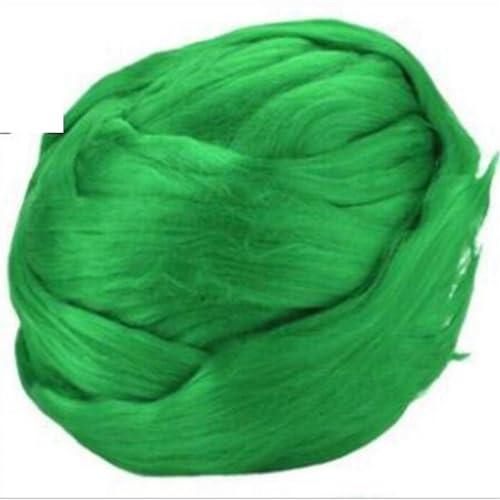 Chunky Yarn 1000 g/Knäuel, weiches Garn, DIY-Arm-Roving-Strickdecke, dickes, klobiges Garn, handgestricktes Spinn- und Häkelgarn Arm Hand Stricken (Color : Green) von TAIGUHUI