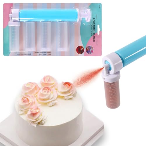 Airbrush für Torten, Manuelle Airbrush zum Dekorieren, Manual Airbrush Pumpe, Einstellbarem Airbrushpistole Torten Zubehör mit 4 Sprühflaschen Airbrush für Torten, Manuelle Airbrush zum Dekorieren, Manual Airbrush Pumpe, Einstellbarem Airbrushpistole Torten Zubehör mit 4 Sprühflaschen von TAIHE