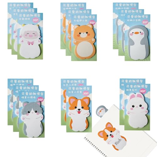 TAIHOBO 480 Blatt Sticky Notes, 16 Stück Haftnotizen Lustig, Selbstklebende Notizzettel für Mitbringsel Kinder und Kawaii Schulsachen, Niedliche Tier Klebezettel für Handbuch Botschaft Dekoration TAIHOBO 480 Blatt Sticky Notes, 16 Stück Haftnotizen Lustig, Selbstklebende Notizzettel für Mitbringsel Kinder und Kawaii Schulsachen, Niedliche Tier Klebezettel für Handbuch Botschaft Dekoration von TAIHOBO
