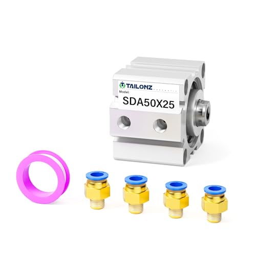 TAILONZ PNEUMATIC 50mm Bohrung 25mm Hub Pneumatischer Kleinstzylinder Aluminium Pneumatischer Luftzylinder SDA50-25 TAILONZ PNEUMATIC 50mm Bohrung 25mm Hub Pneumatischer Kleinstzylinder Aluminium Pneumatischer Luftzylinder SDA50-25 von TAILONZ PNEUMATIC
