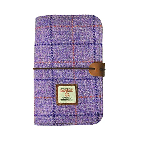 TAILORMAP Harris Tweed A6-Notizbuch, 6-Ring-Planer, Wollstoff, Nachfüllbar, Budget-Ordner, Nachfüllpapier und Planer-Einsätze, Tagebücher zum Schreiben (Lila) von TAILORMAP